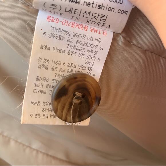 Vintage Corduroy Tan Belted Trench Coat W/ Buttons & Pockets Sz M 🤎 - Picture 11 of 12